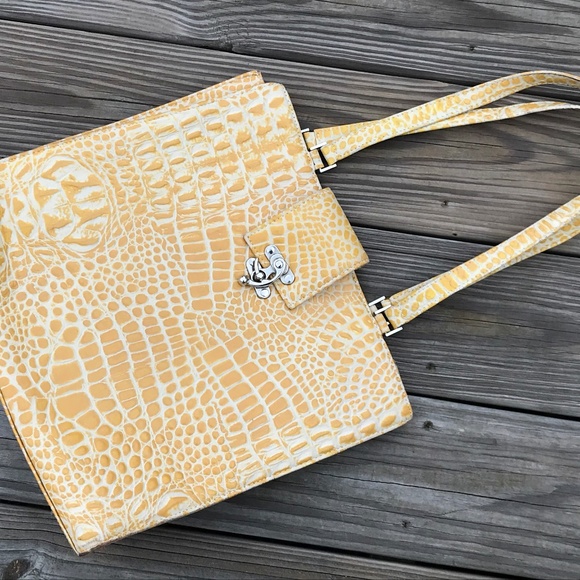 Poesis Handbag Women Shoulder Bag Yellow Bag - Picture 2 of 8